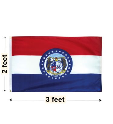 2'x3' Missouri Nylon Outdoor Flag